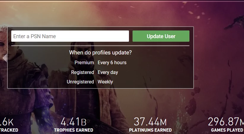 وبسایت psnprofiles.com