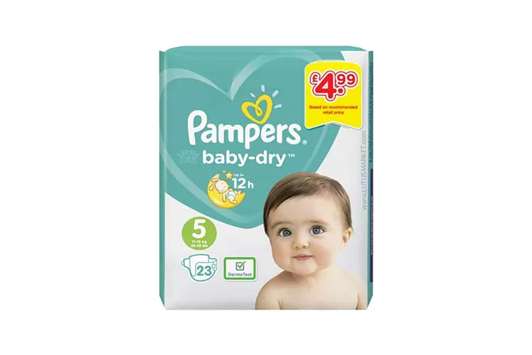 پوشک بچه پمپرز مدل baby dry
